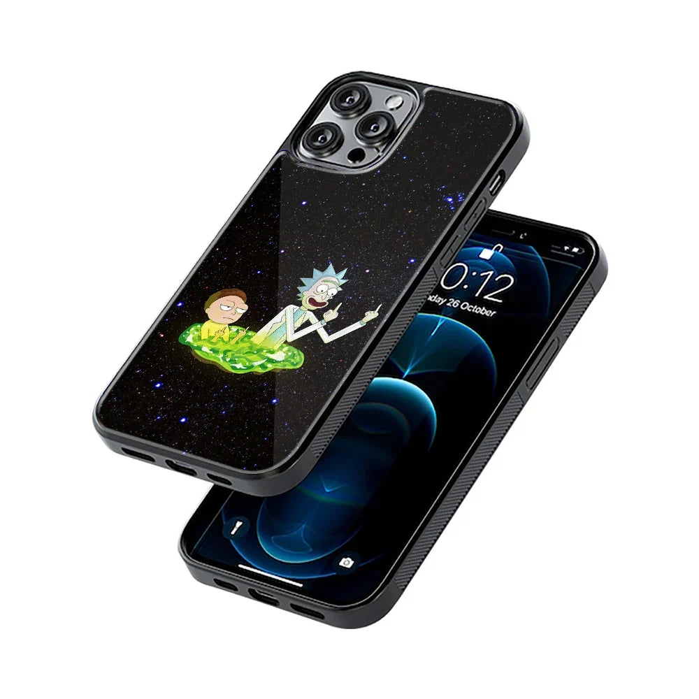 Rick And Morty FO Aesthetic Phone Cover | Glass Case