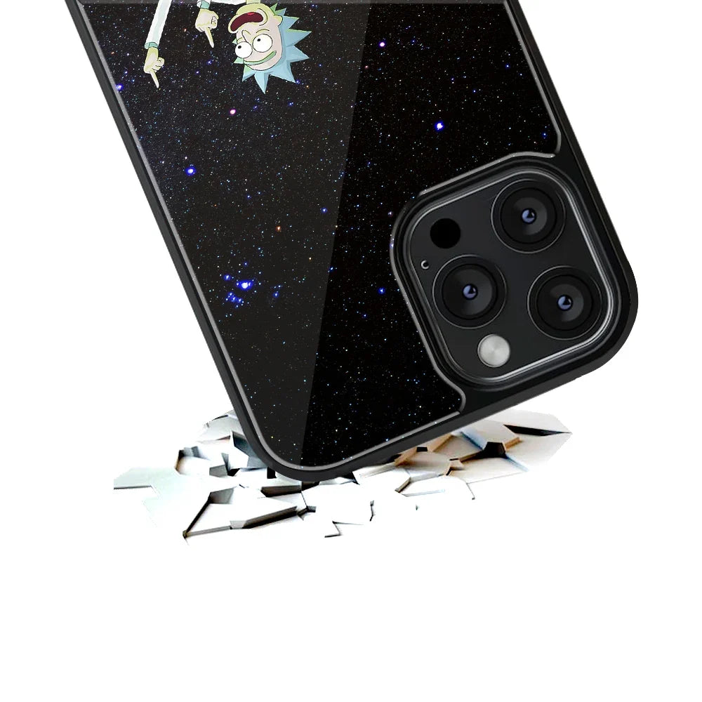 Rick And Morty FO Aesthetic Phone Cover | Glass Case