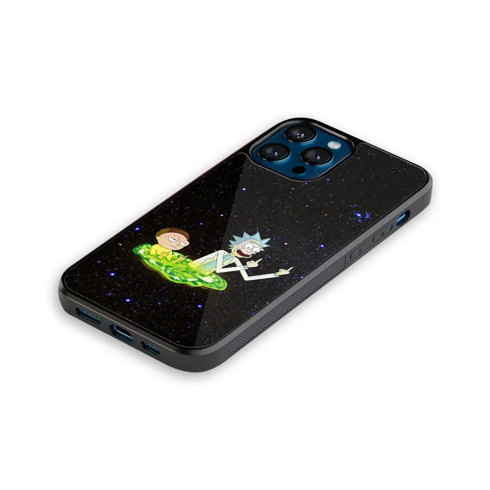 Rick And Morty FO Aesthetic Phone Cover | Glass Case
