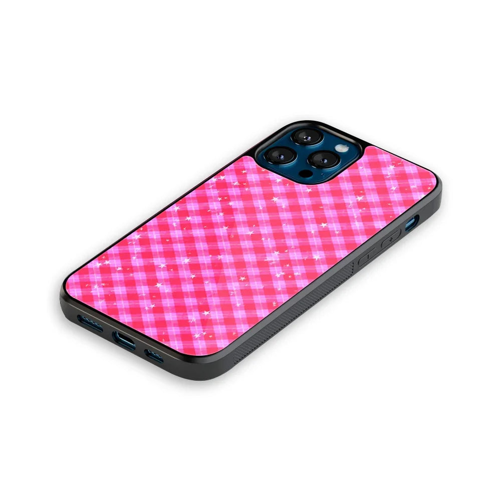 Rosy Plaid Phone Cover | Glass Case