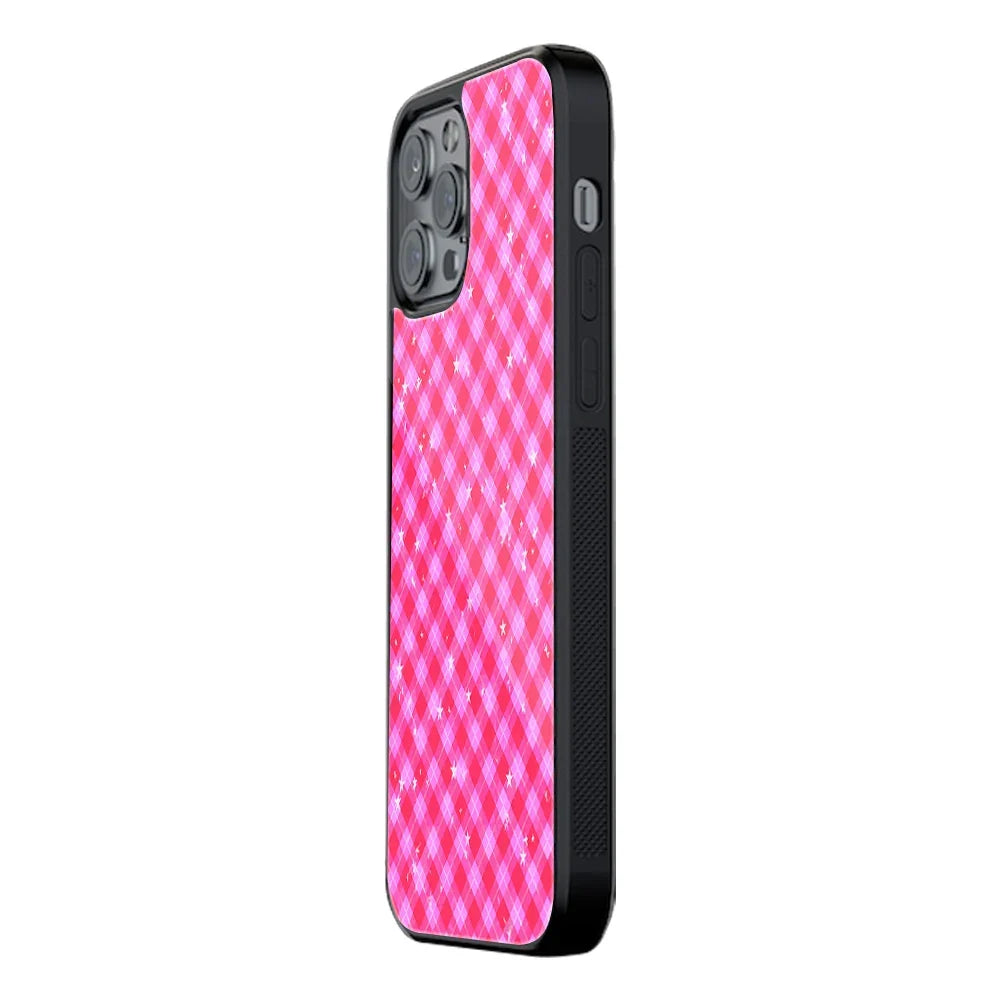 Rosy Plaid Phone Cover | Glass Case