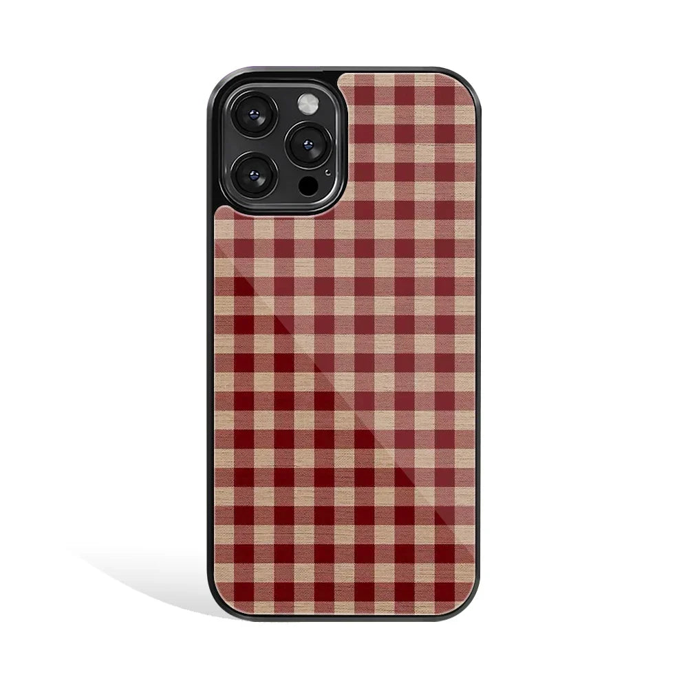 Rustic Gingham Phone Cover | Glass Case