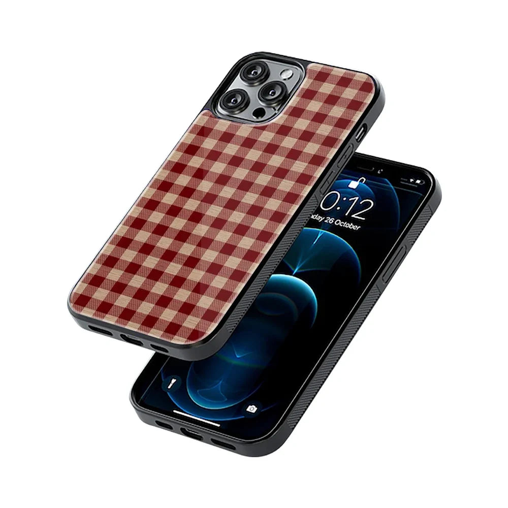 Rustic Gingham Phone Cover | Glass Case