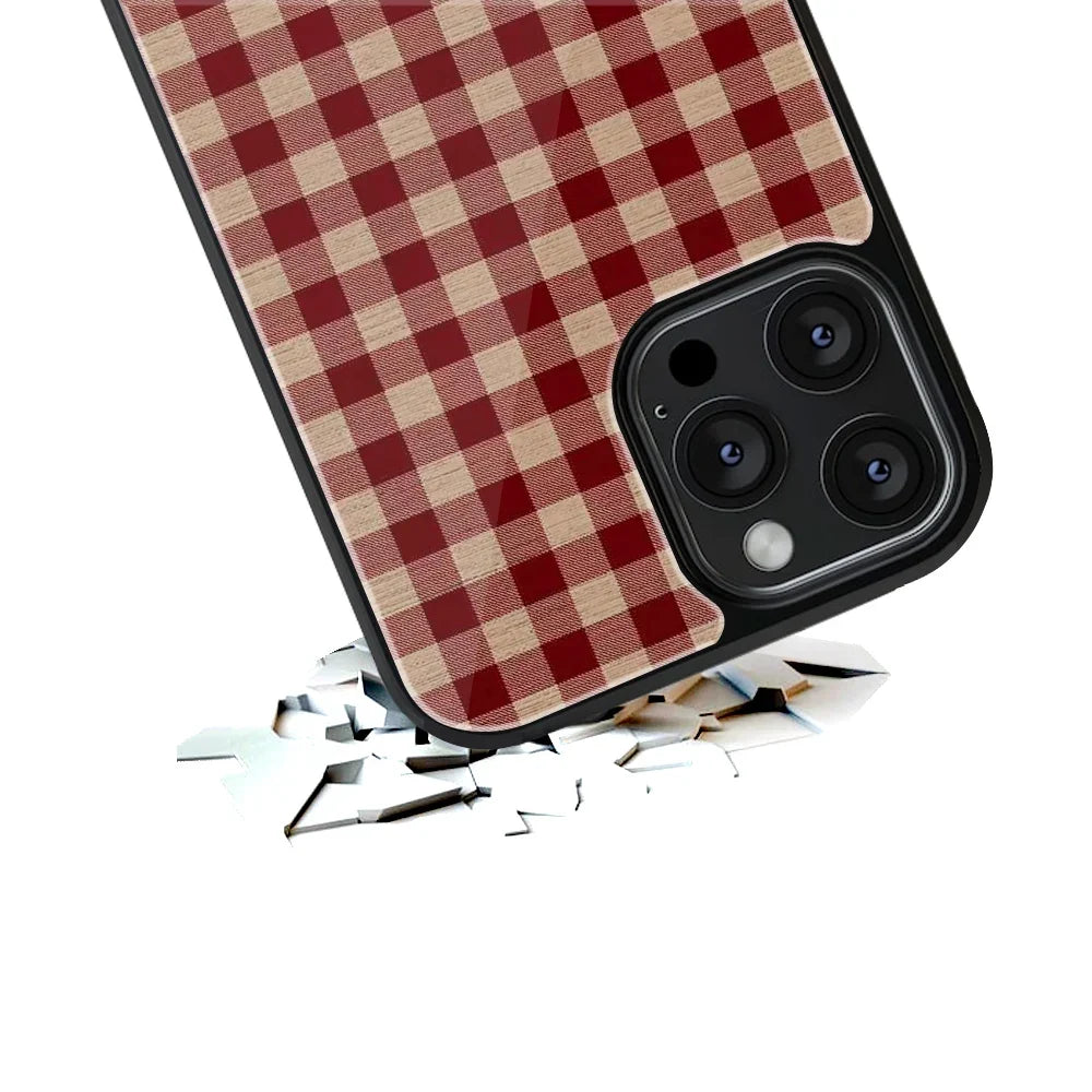 Rustic Gingham Phone Cover | Glass Case