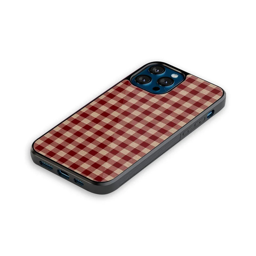 Rustic Gingham Phone Cover | Glass Case