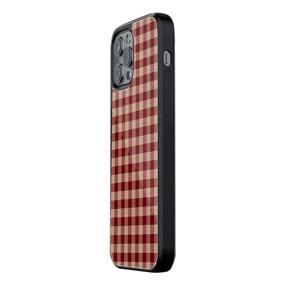 Rustic Gingham Phone Cover | Glass Case