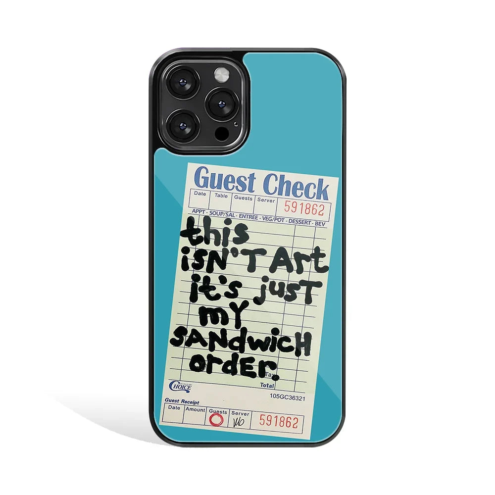 Sandwich Order Phone Cover | Glass Case