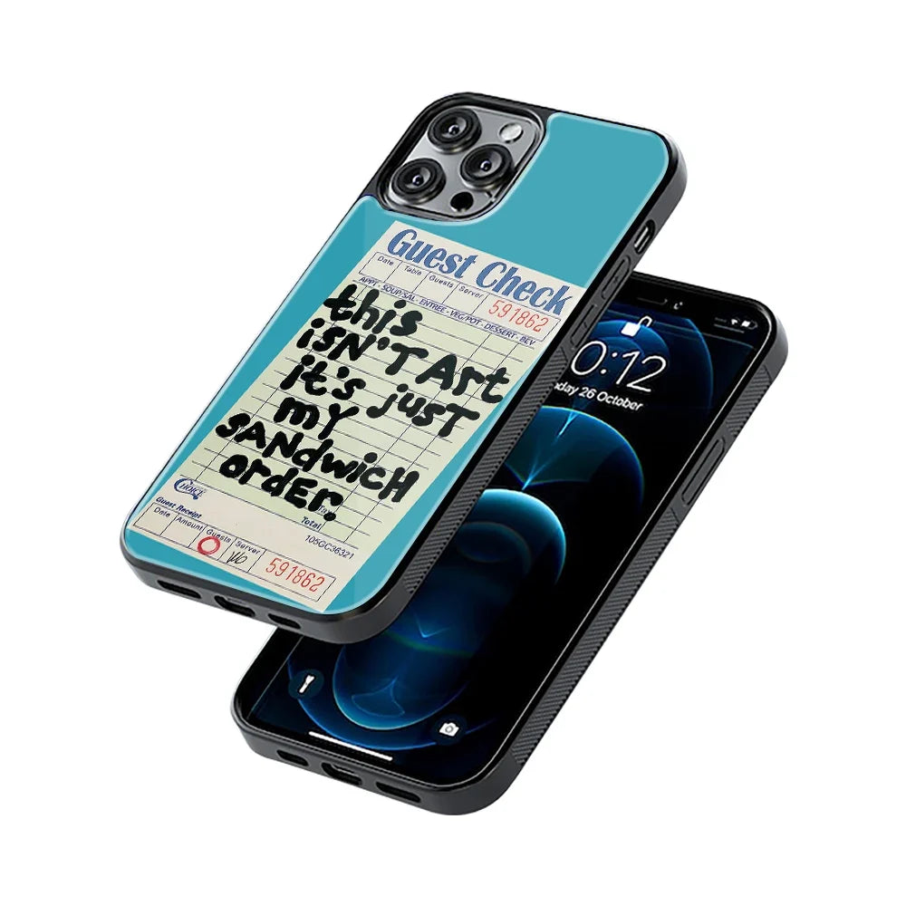 Sandwich Order Phone Cover | Glass Case