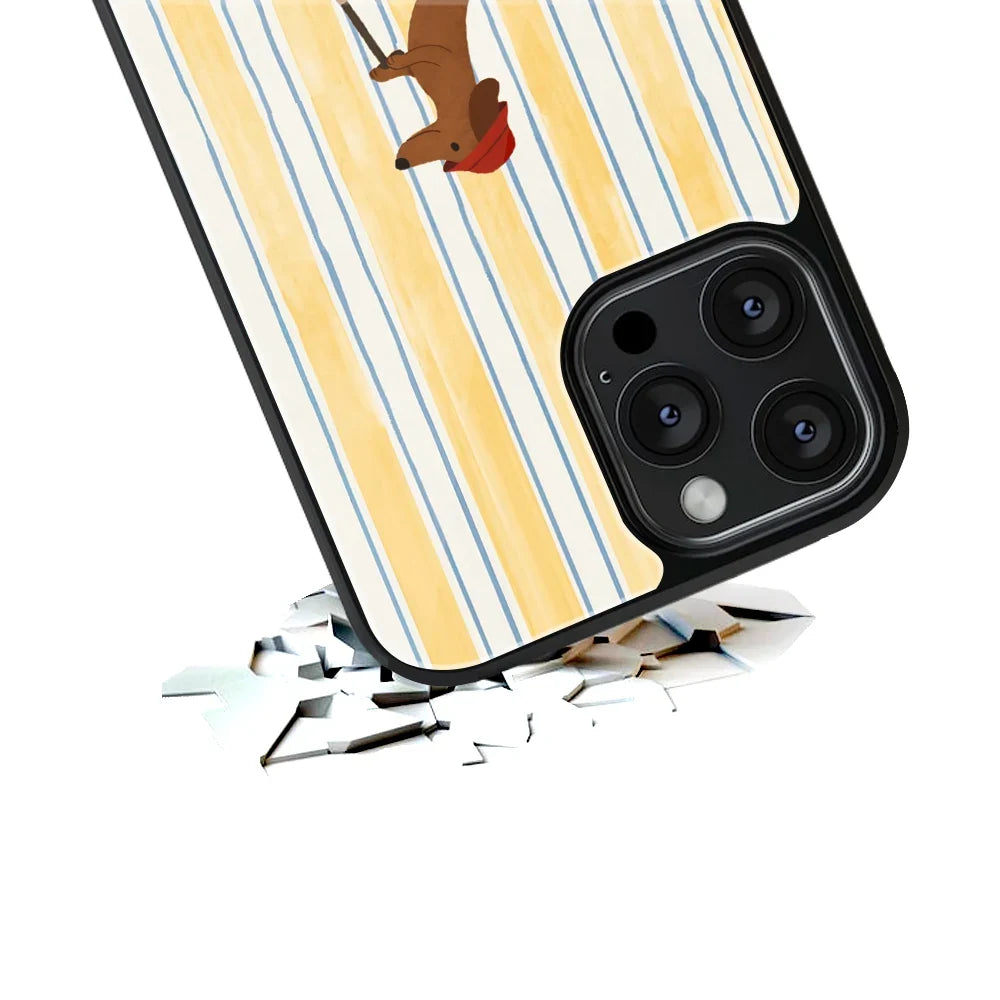 Scooter Dachshund Phone Cover | Glass Case