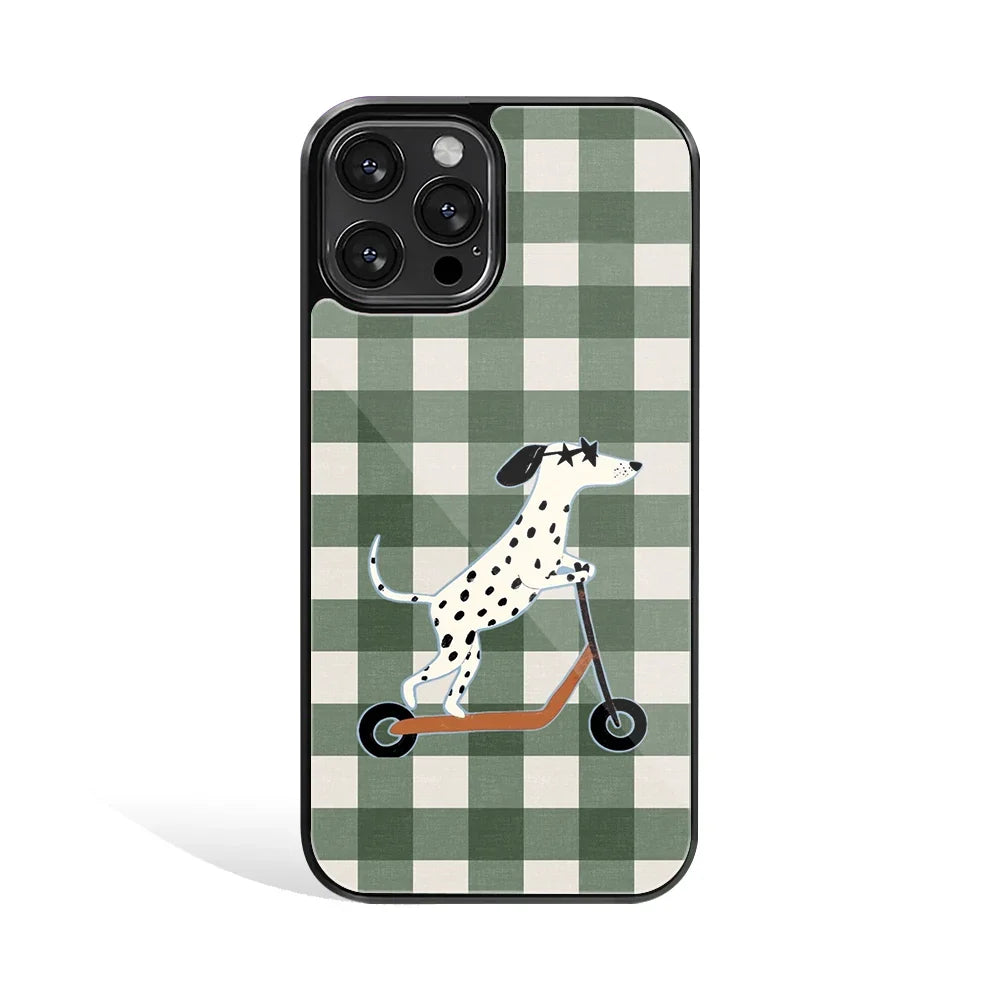 Scooter Pup Phone Cover | Glass Case