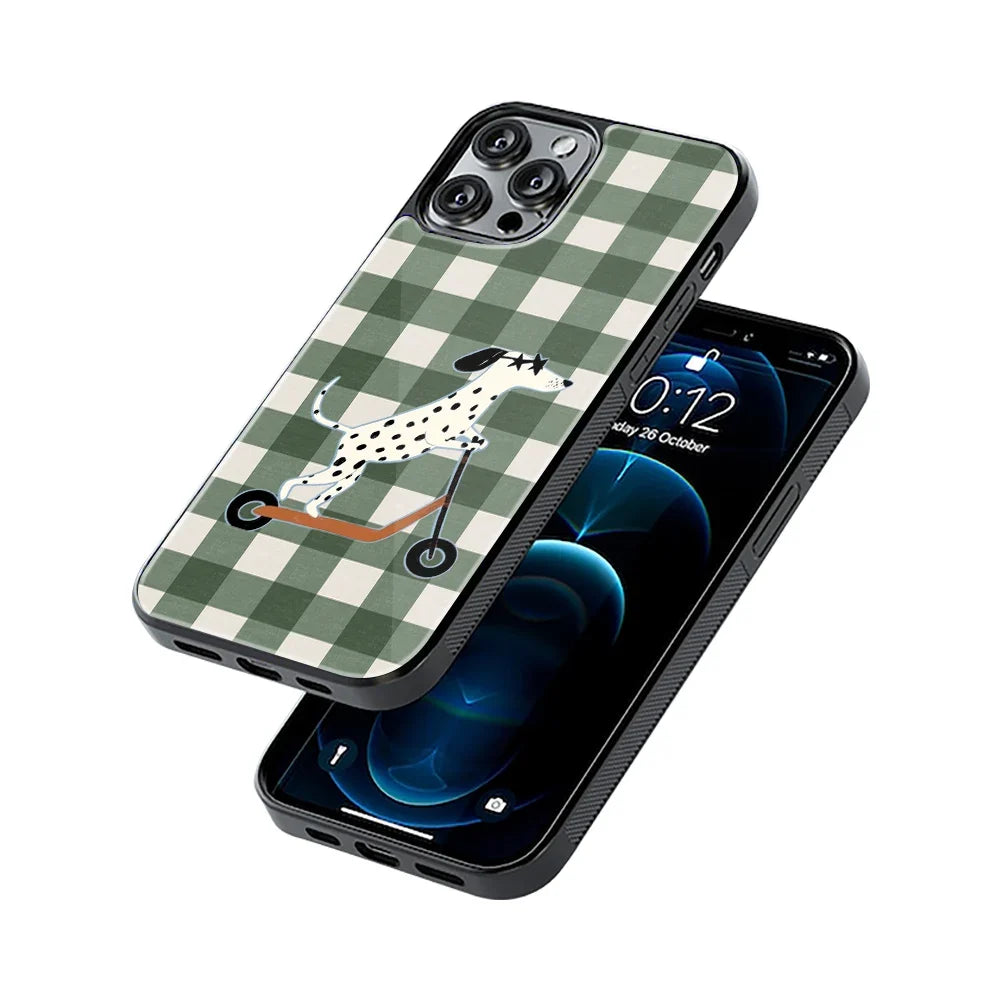 Scooter Pup Phone Cover | Glass Case