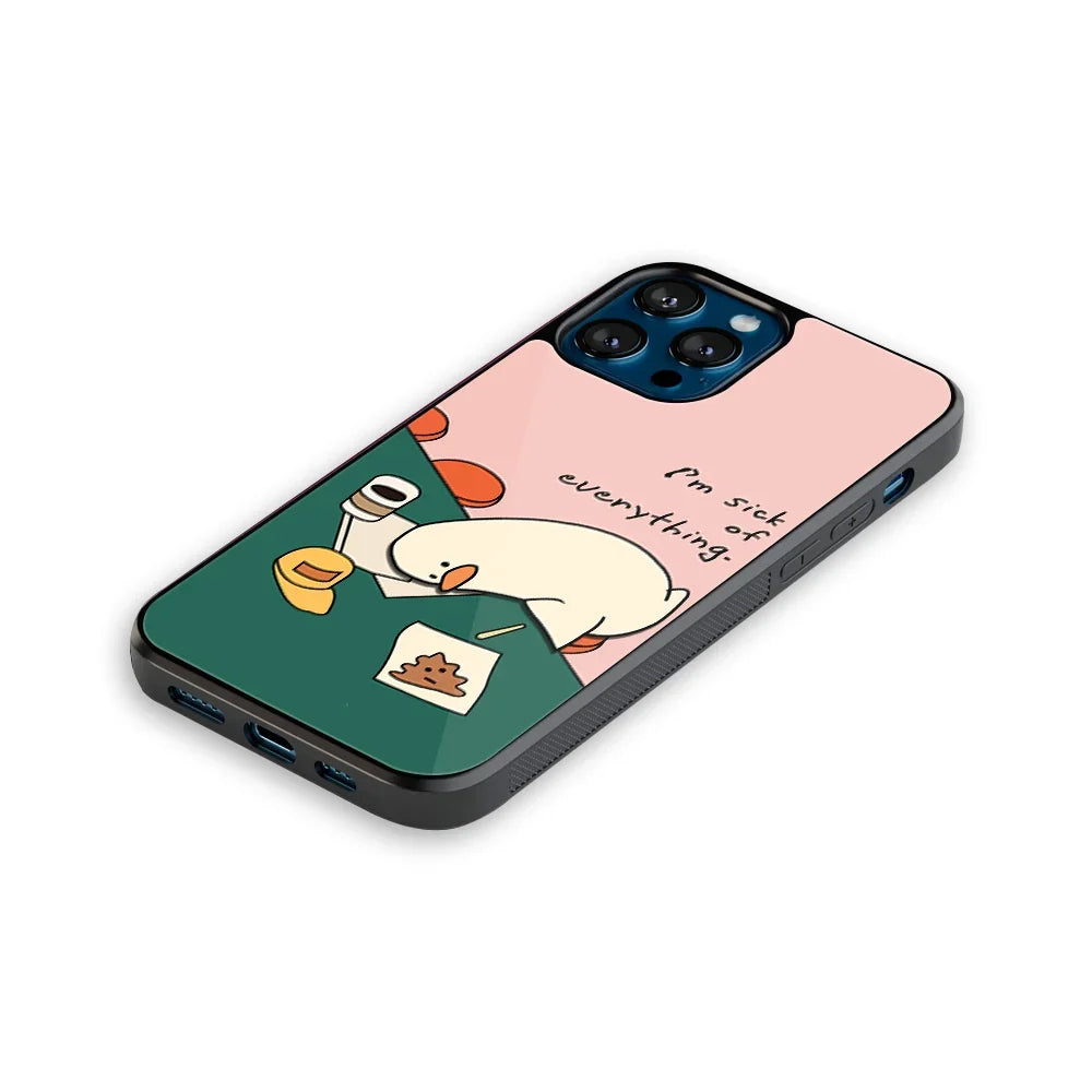 Sick Of Everything Phone Cover | Glass Case