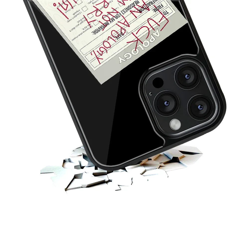 Sorry No Sorry Phone Cover | Glass Case