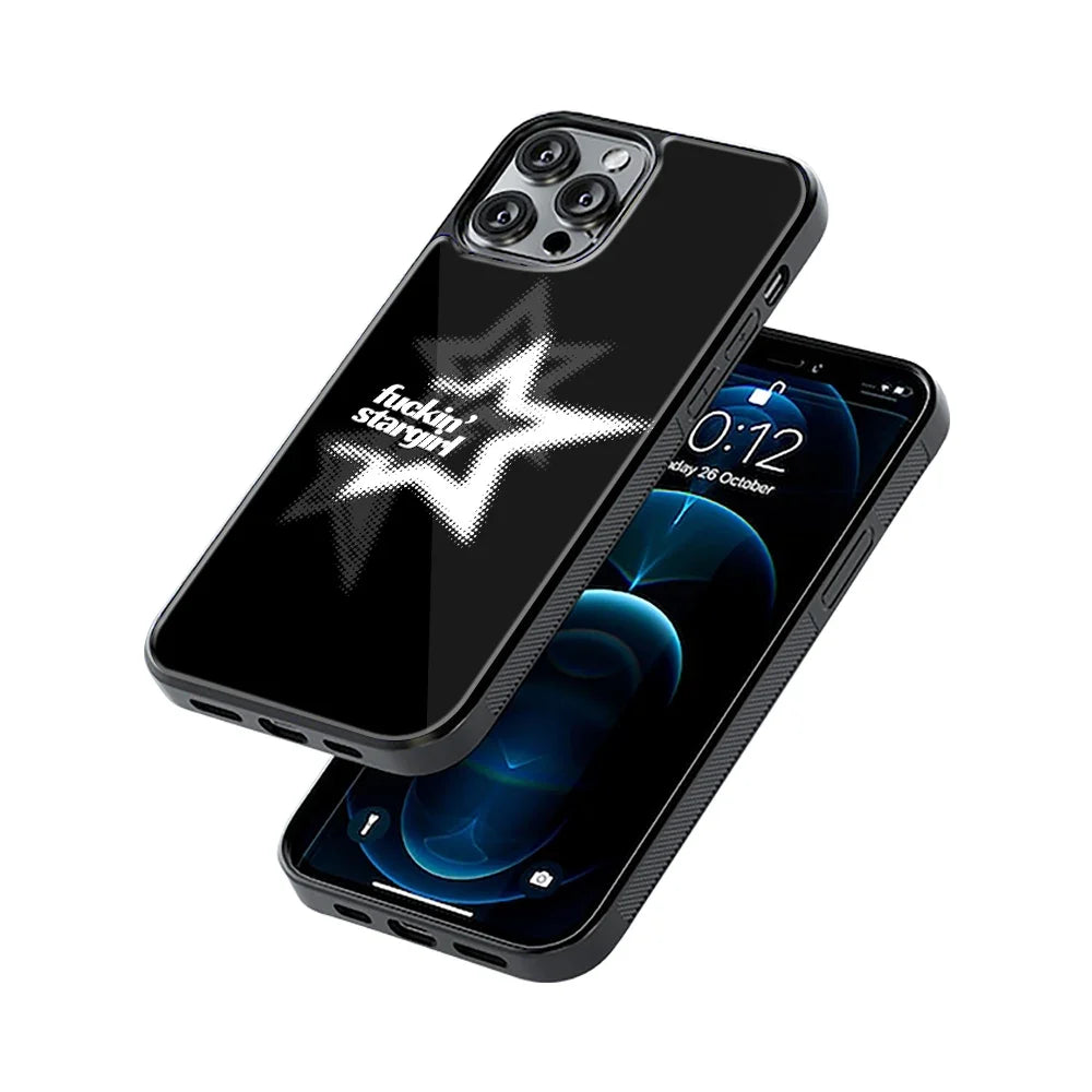 Stargirl Black Phone Cover | Glass Case
