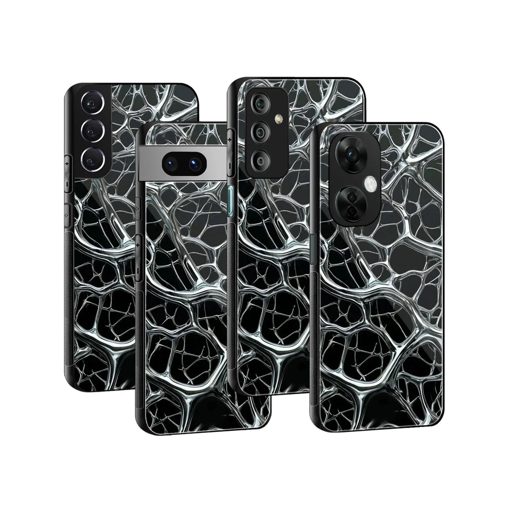Steel Veins Phone Cover | Glass Case