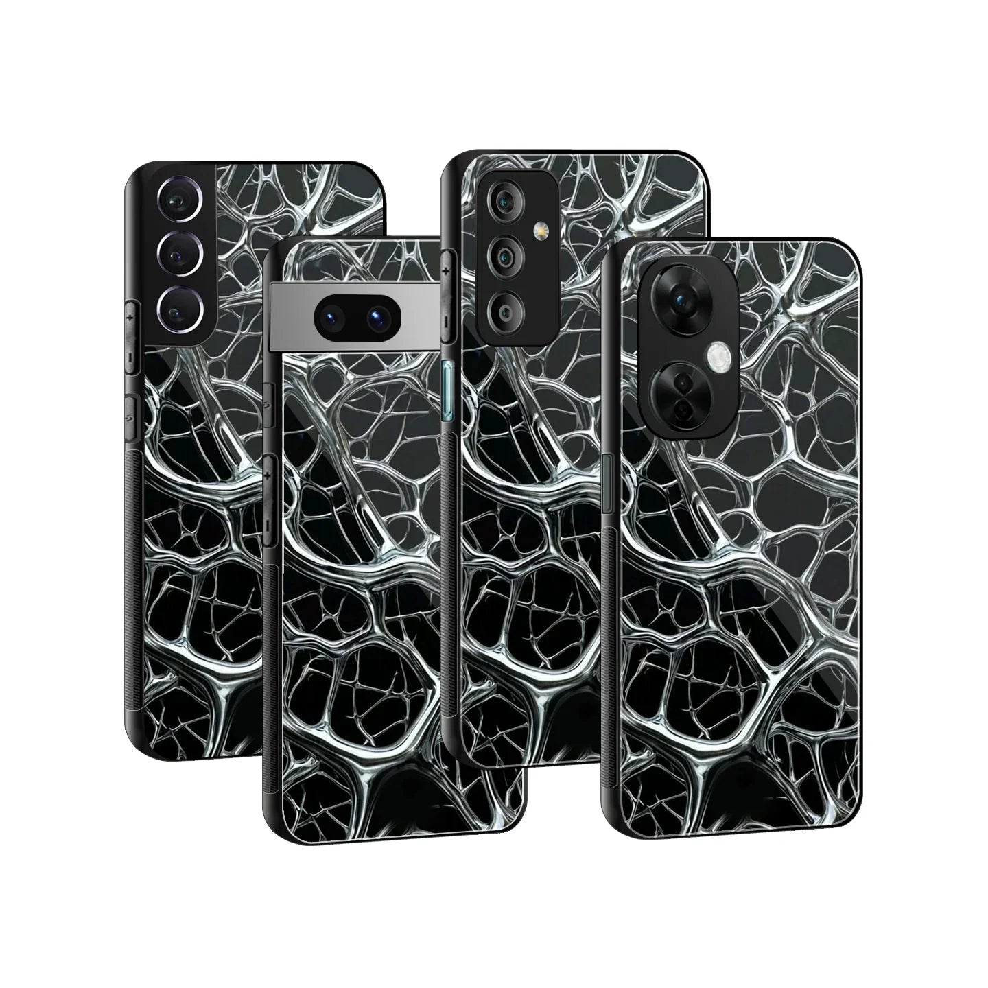Steel Veins Phone Cover | Glass Case