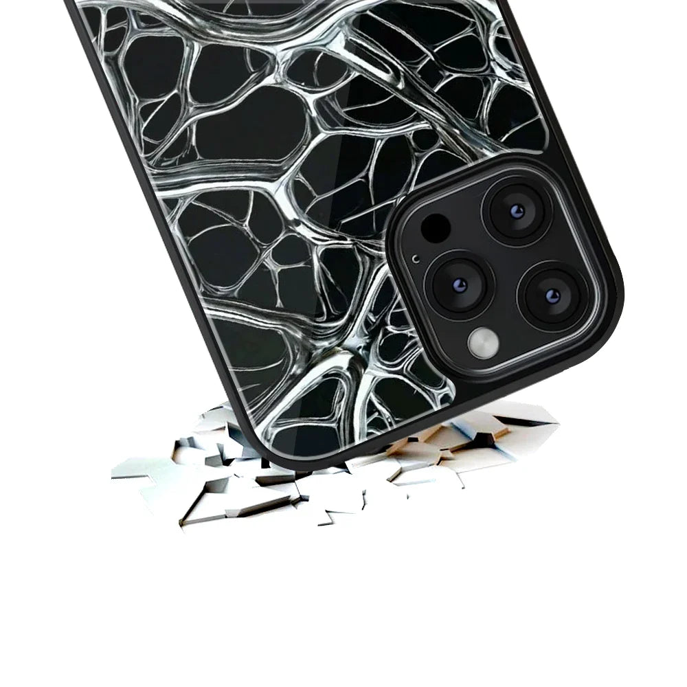 Steel Veins Phone Cover | Glass Case