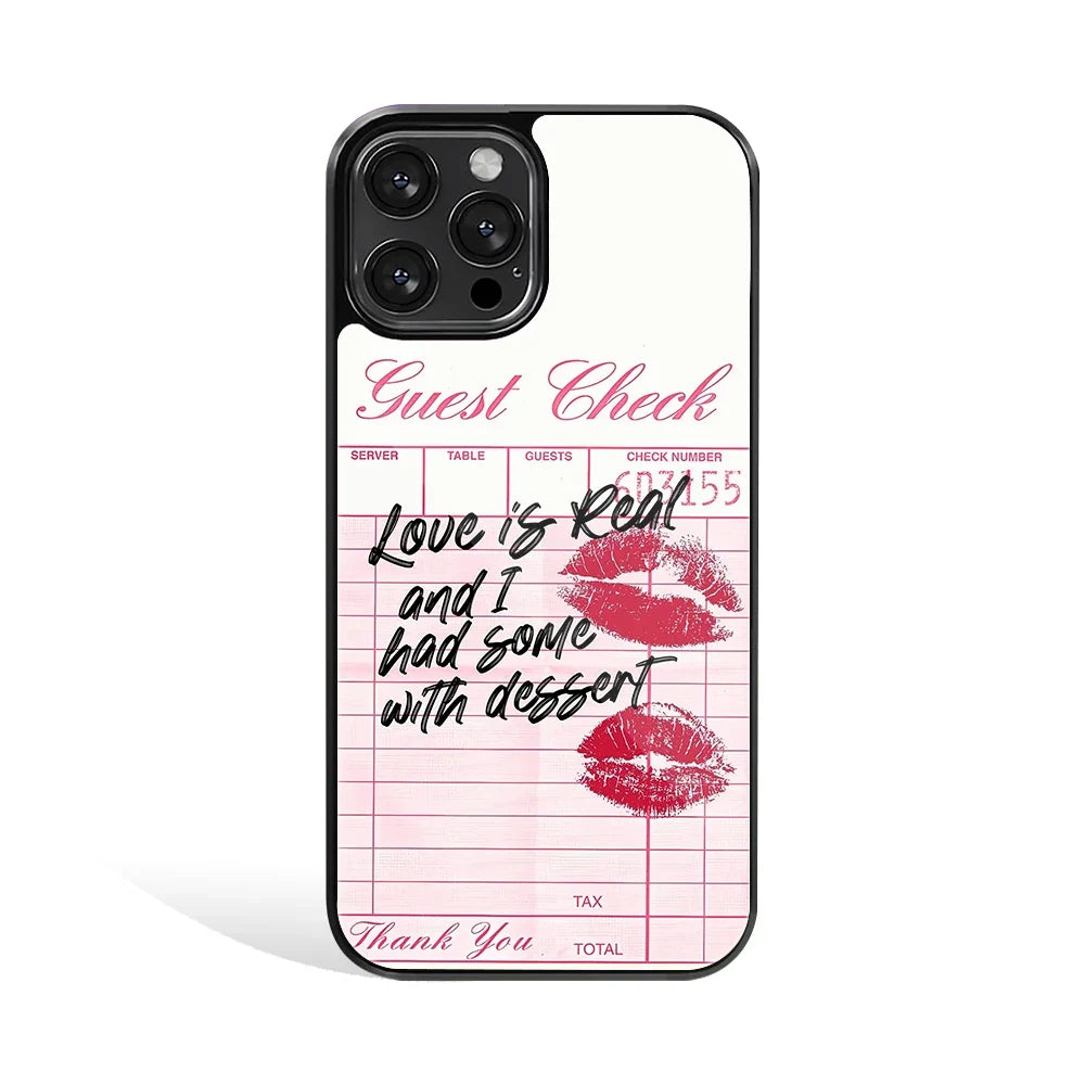Sugar Receipt Phone Cover | Glass Case