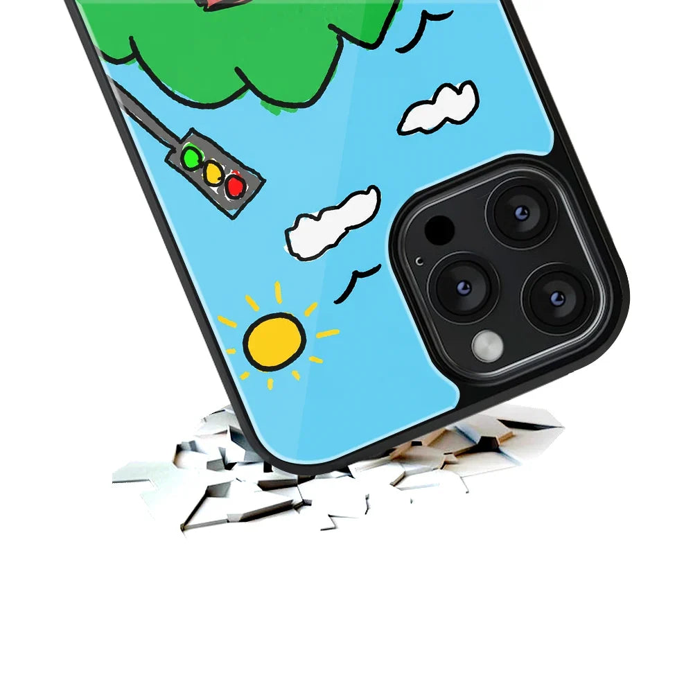 Sunny Roads Phone Cover | Glass Case