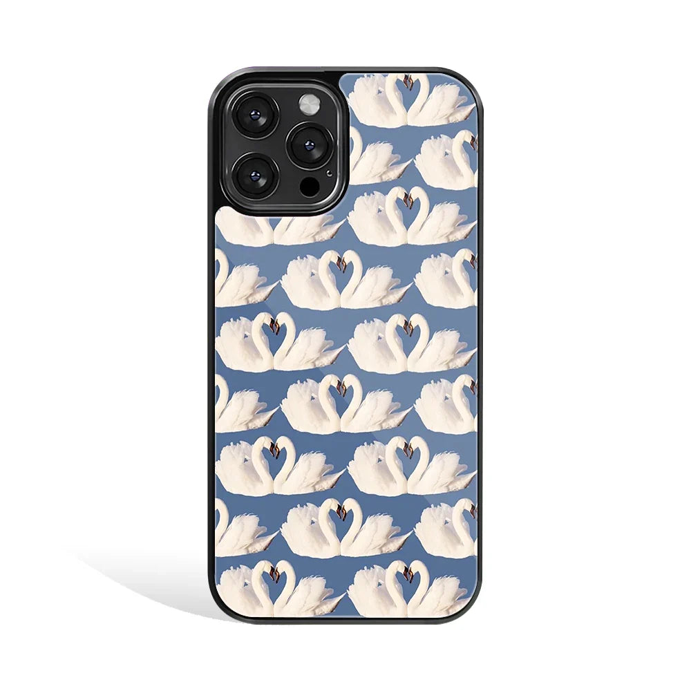 Swan Serenade Phone Cover | Glass Case