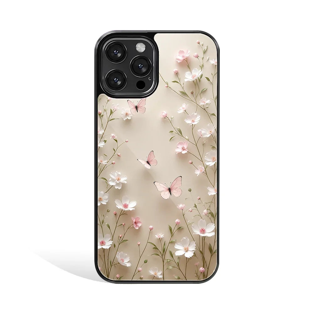 The Butterfly Blush Phone Cover | Glass Case