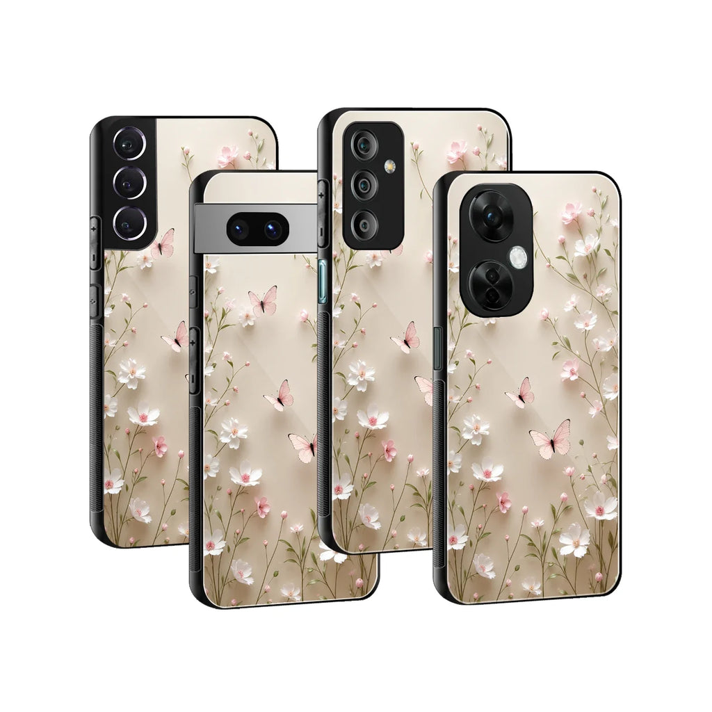 The Butterfly Blush Phone Cover | Glass Case