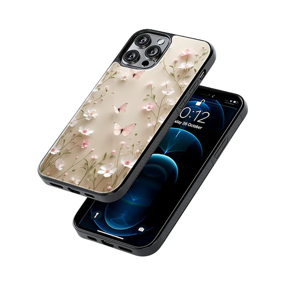 The Butterfly Blush Phone Cover | Glass Case