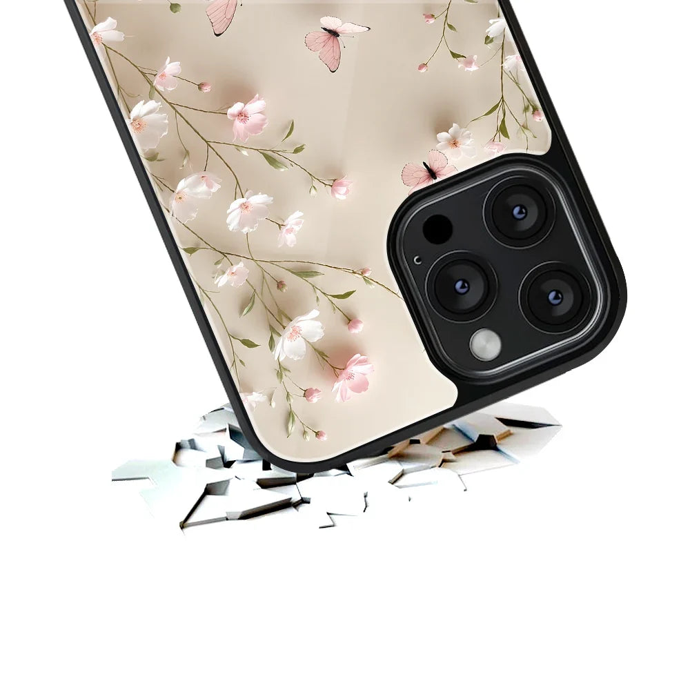 The Butterfly Blush Phone Cover | Glass Case