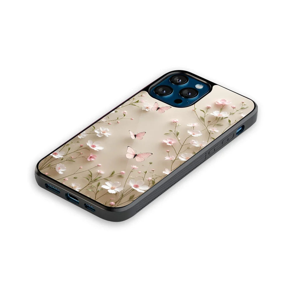 The Butterfly Blush Phone Cover | Glass Case