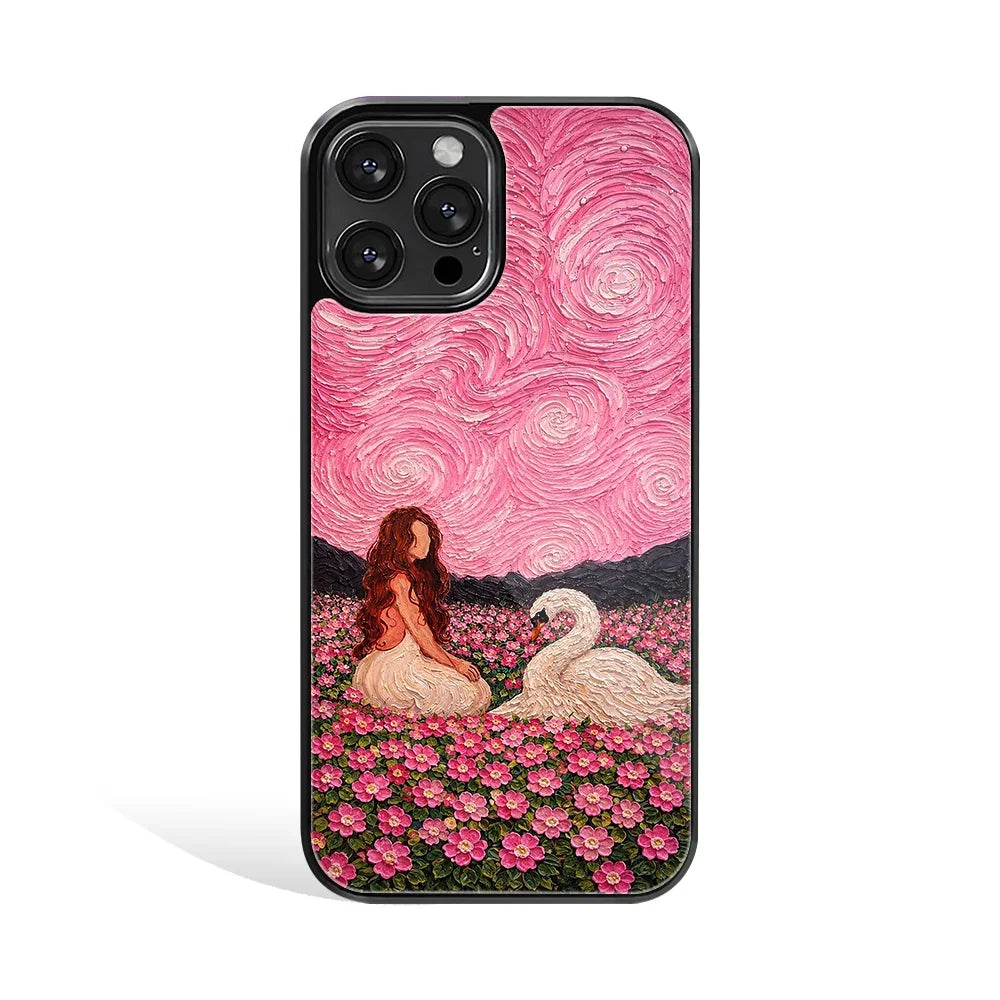 The Swan Garden Phone Cover | Glass Case