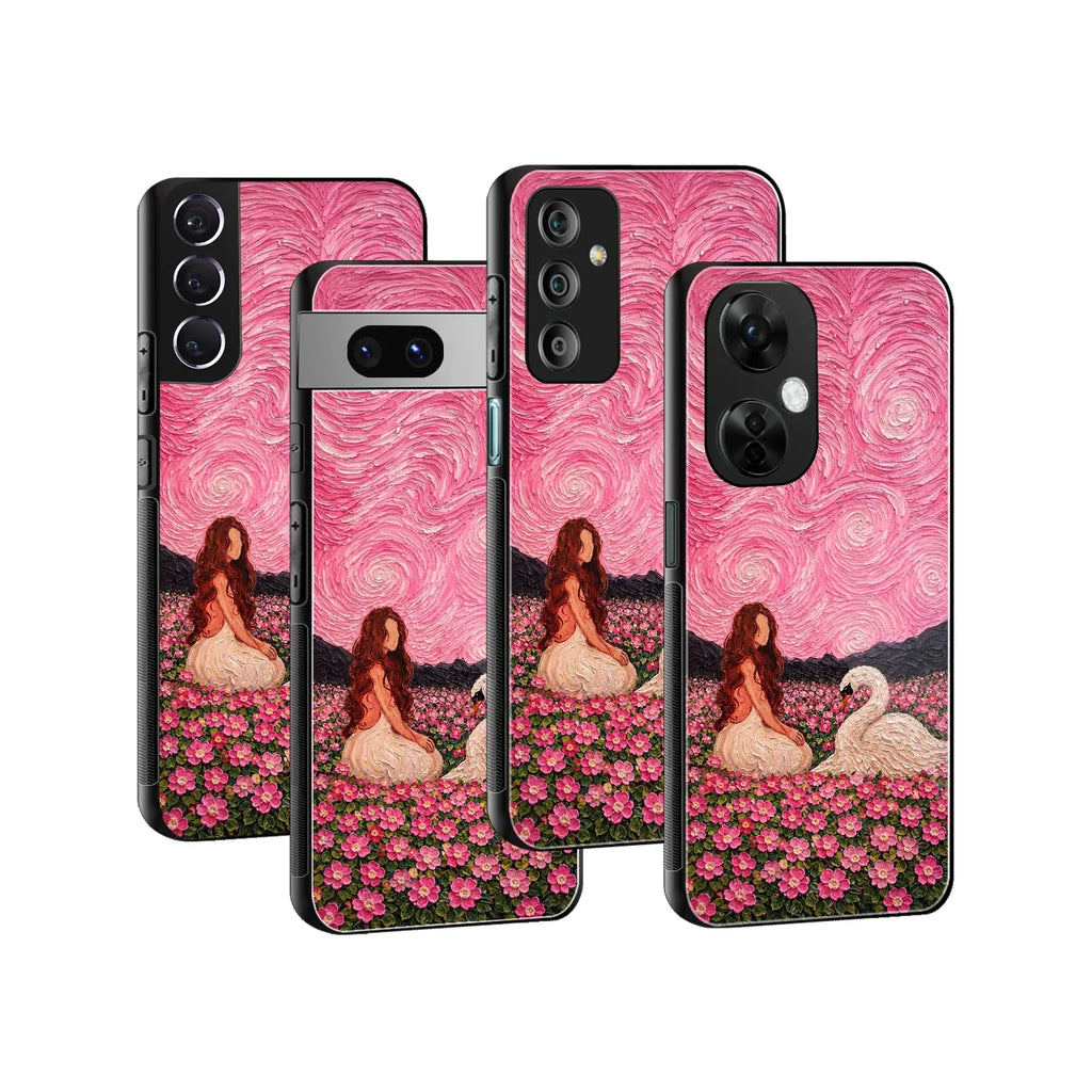 The Swan Garden Phone Cover | Glass Case
