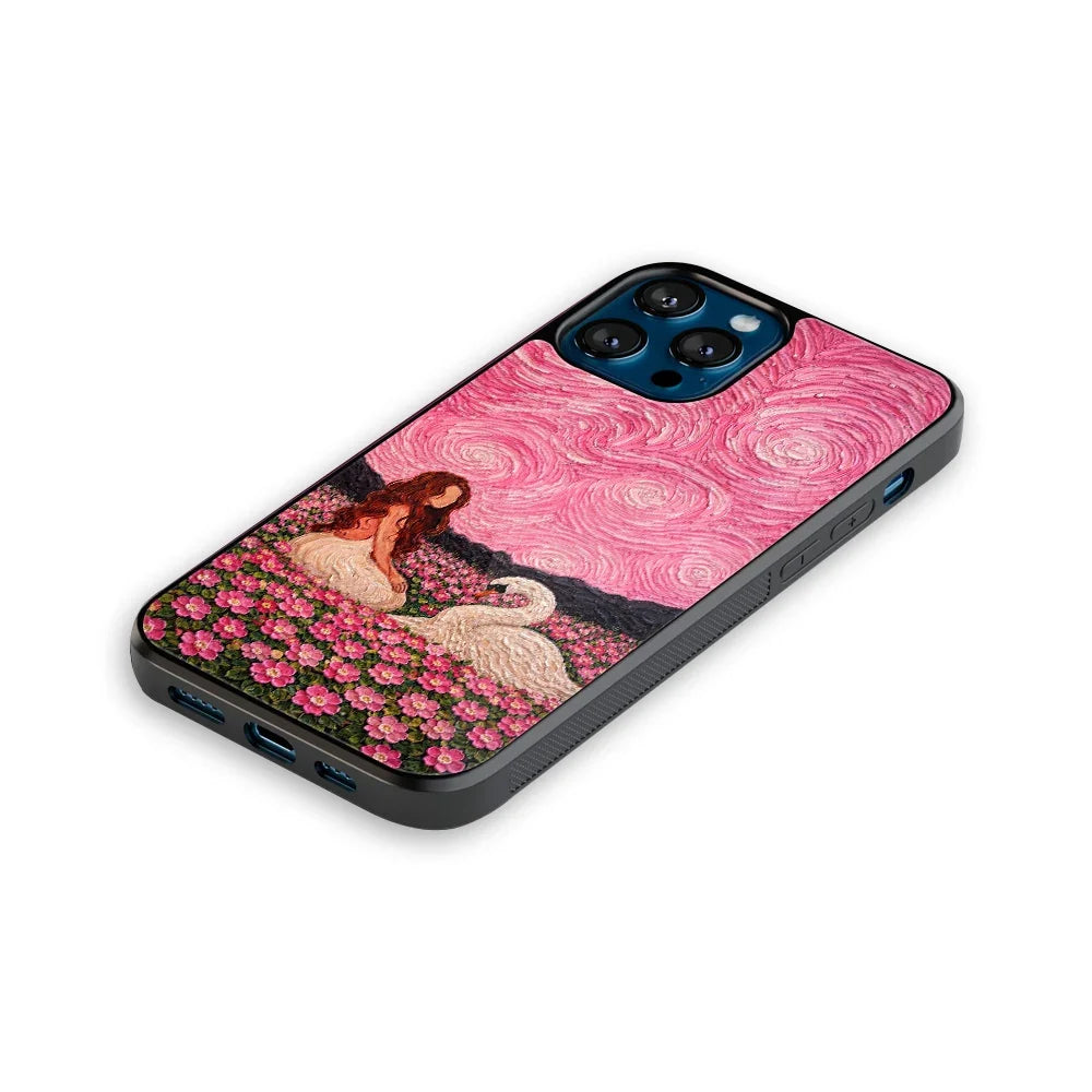 The Swan Garden Phone Cover | Glass Case