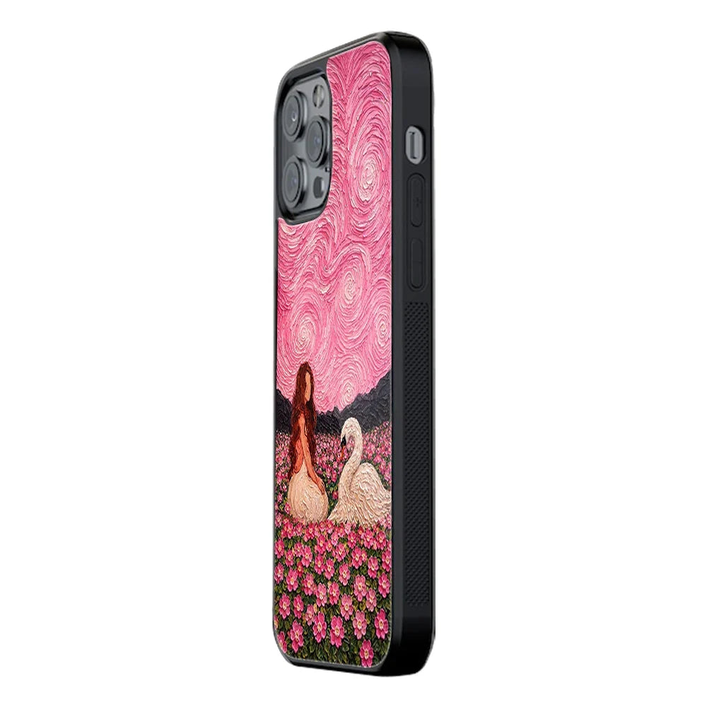 The Swan Garden Phone Cover | Glass Case