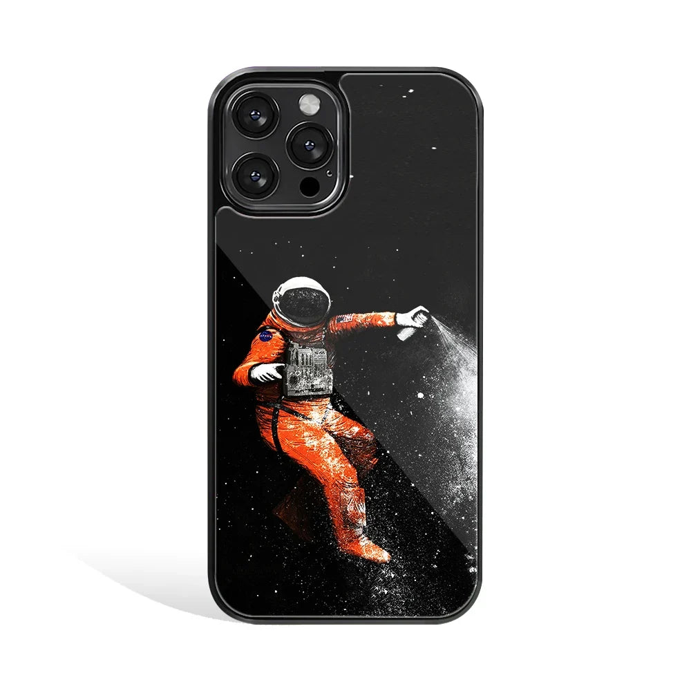 Trippy Astronaut Phone Cover | Glass Case