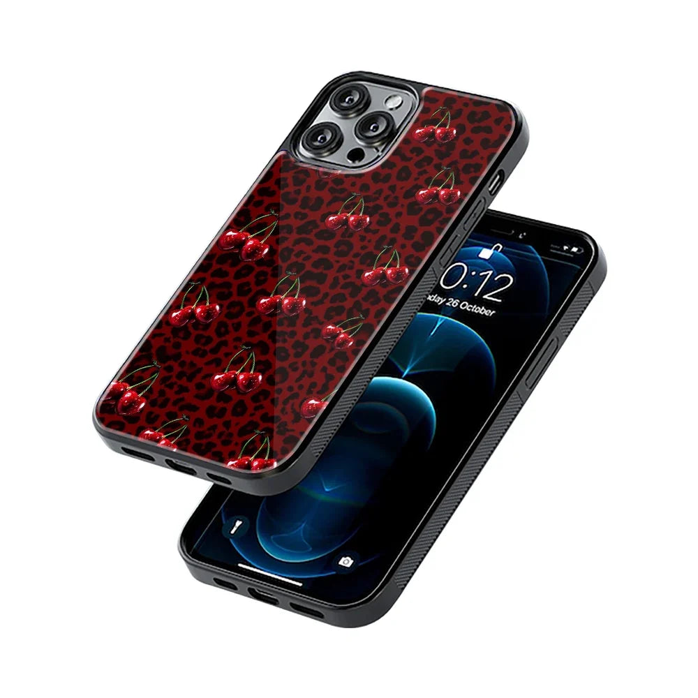 Velvet Cherry Phone Cover | Glass Case