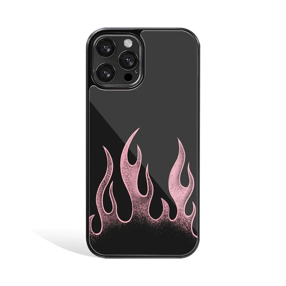 Velvet Flames Phone Cover | Glass Case