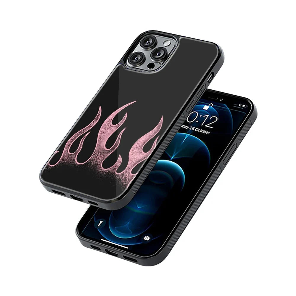 Velvet Flames Phone Cover | Glass Case