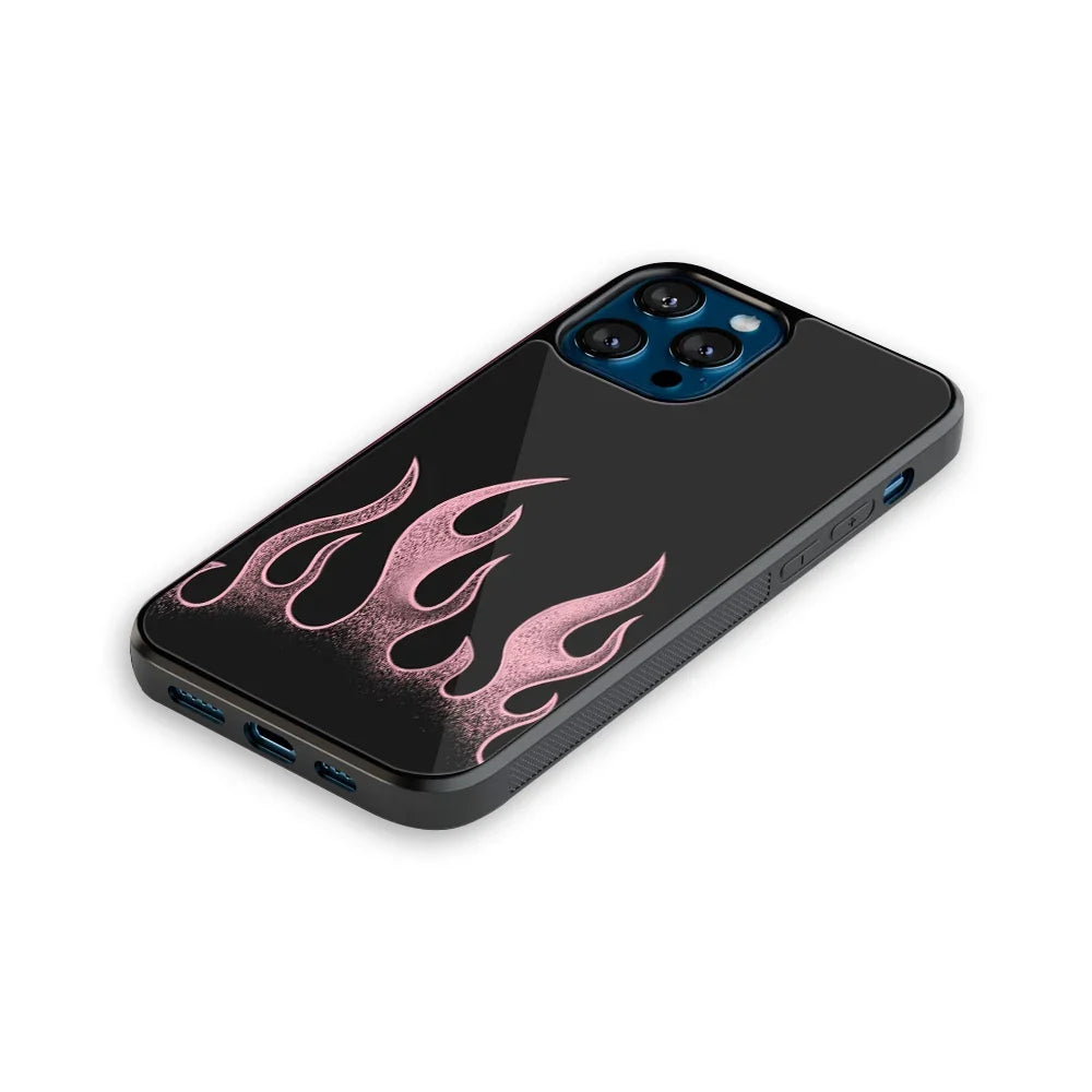Velvet Flames Phone Cover | Glass Case