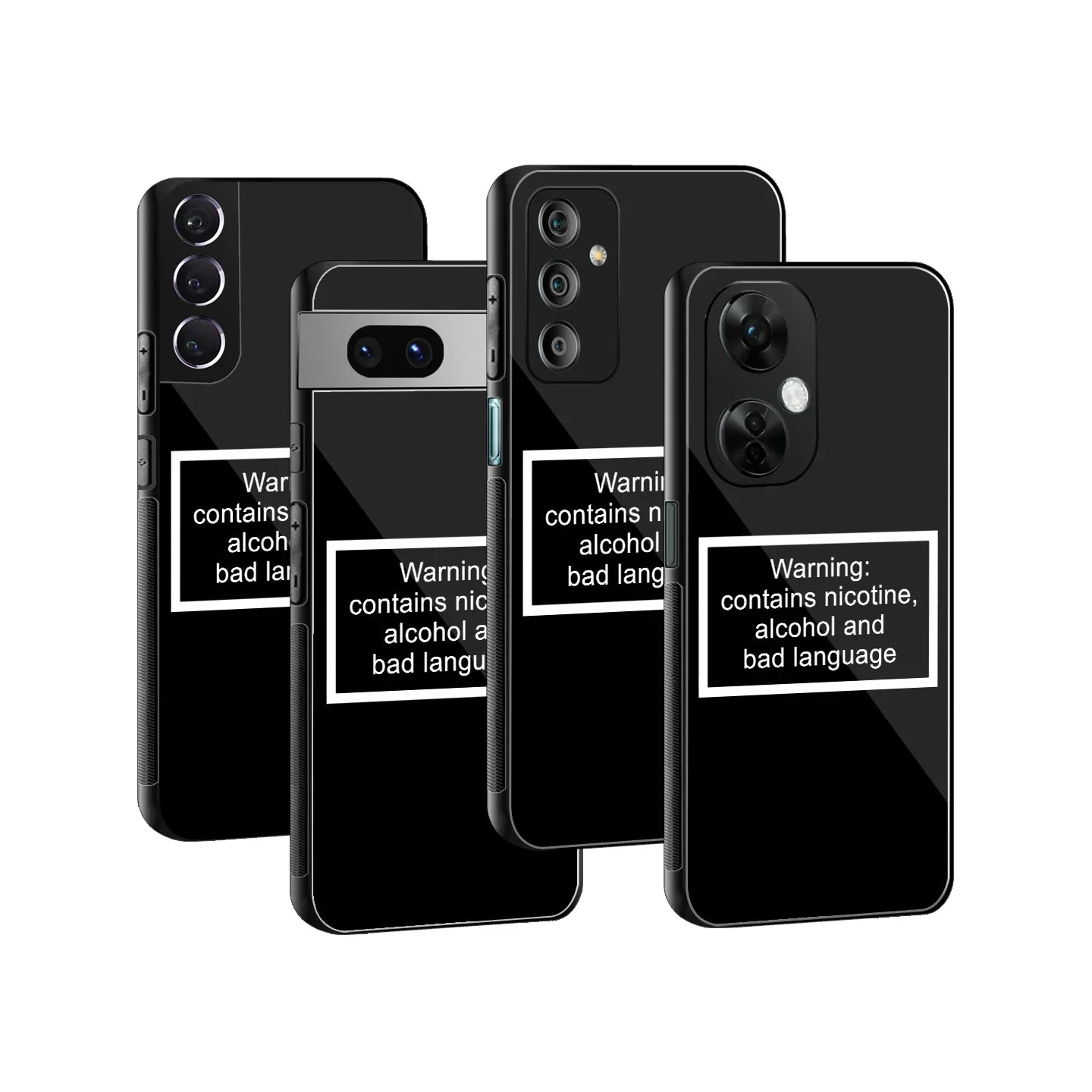 Warning Sign Black Edition Phone Cover | Glass Case