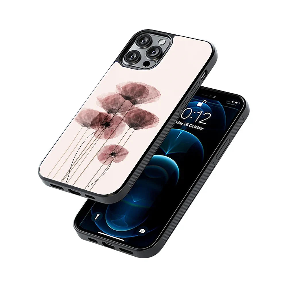 Whispering Petals Phone Cover | Glass Case