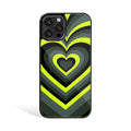 Y2K Emerald Green Hearts Phone Cover | Glass Case