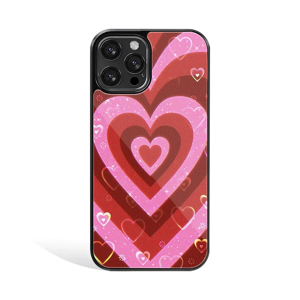 Y2K Hearts Love Pop Phone Cover | Glass Case