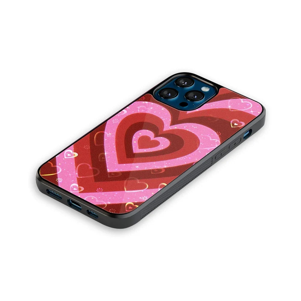 Y2K Hearts Love Pop Phone Cover | Glass Case