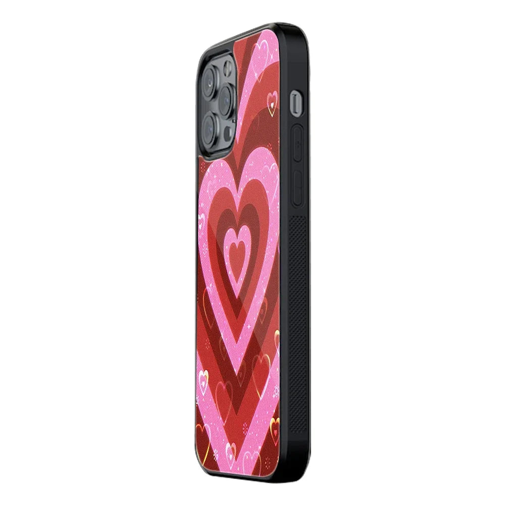 Y2K Hearts Love Pop Phone Cover | Glass Case