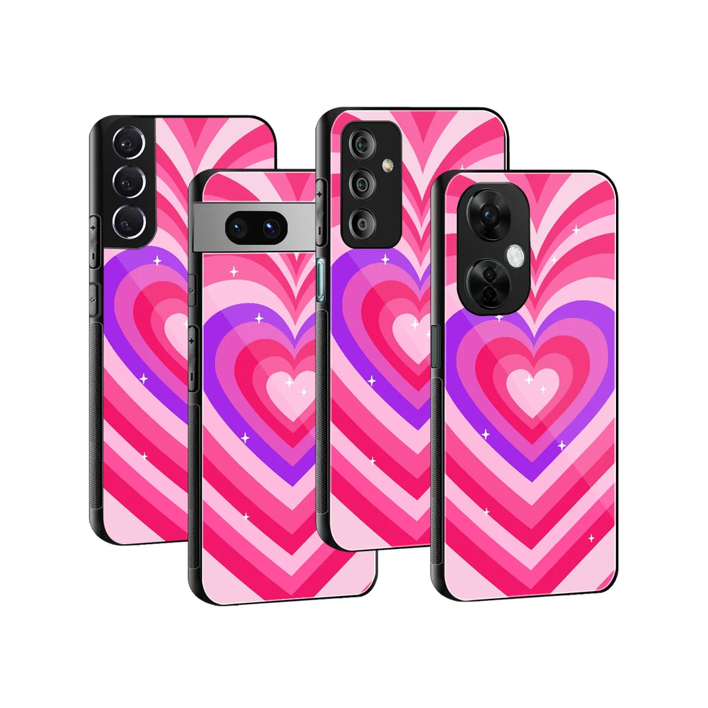 Y2K Pink Hearts Berrybomb Edition Phone Cover | Glass Case
