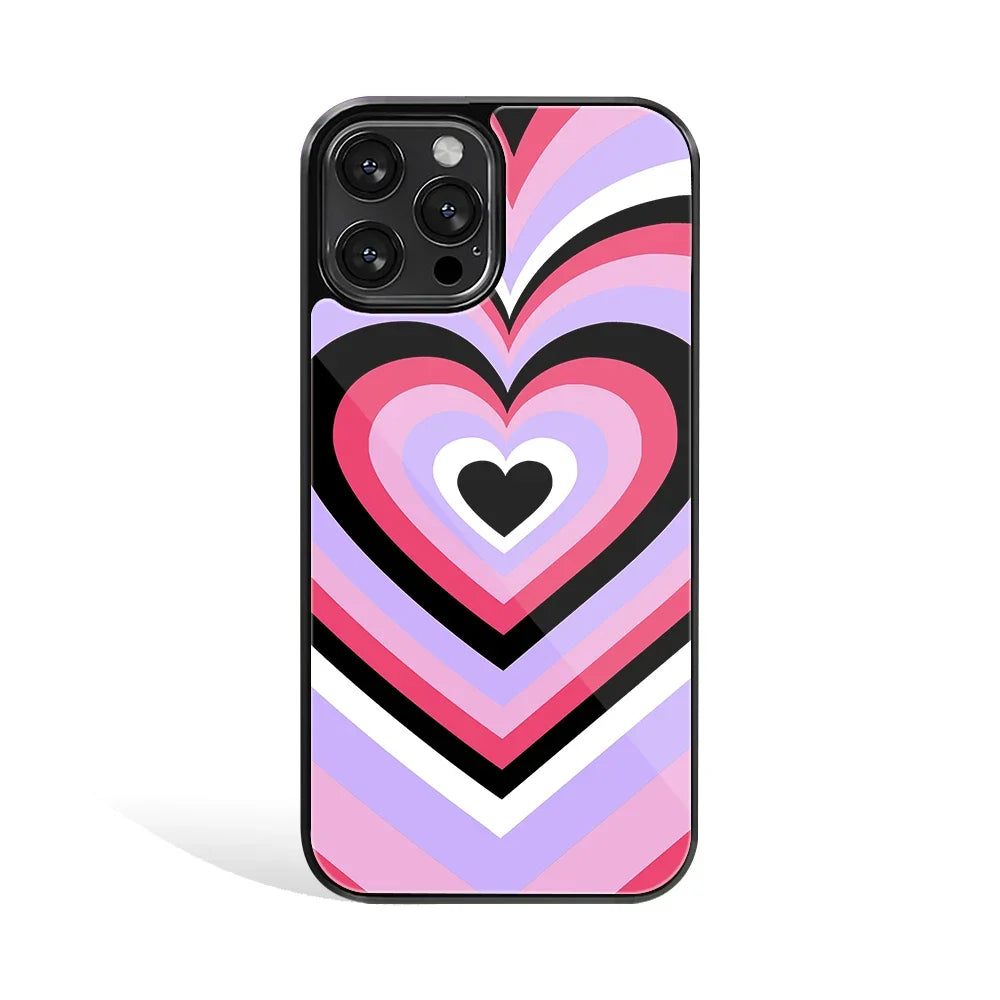 Y2K Pink Hearts Bubblegum Edition Phone Cover | Glass Case