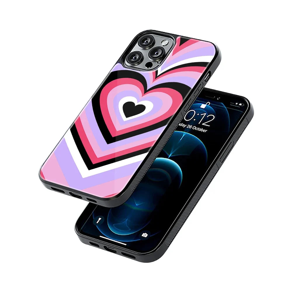 Y2K Pink Hearts Bubblegum Edition Phone Cover | Glass Case