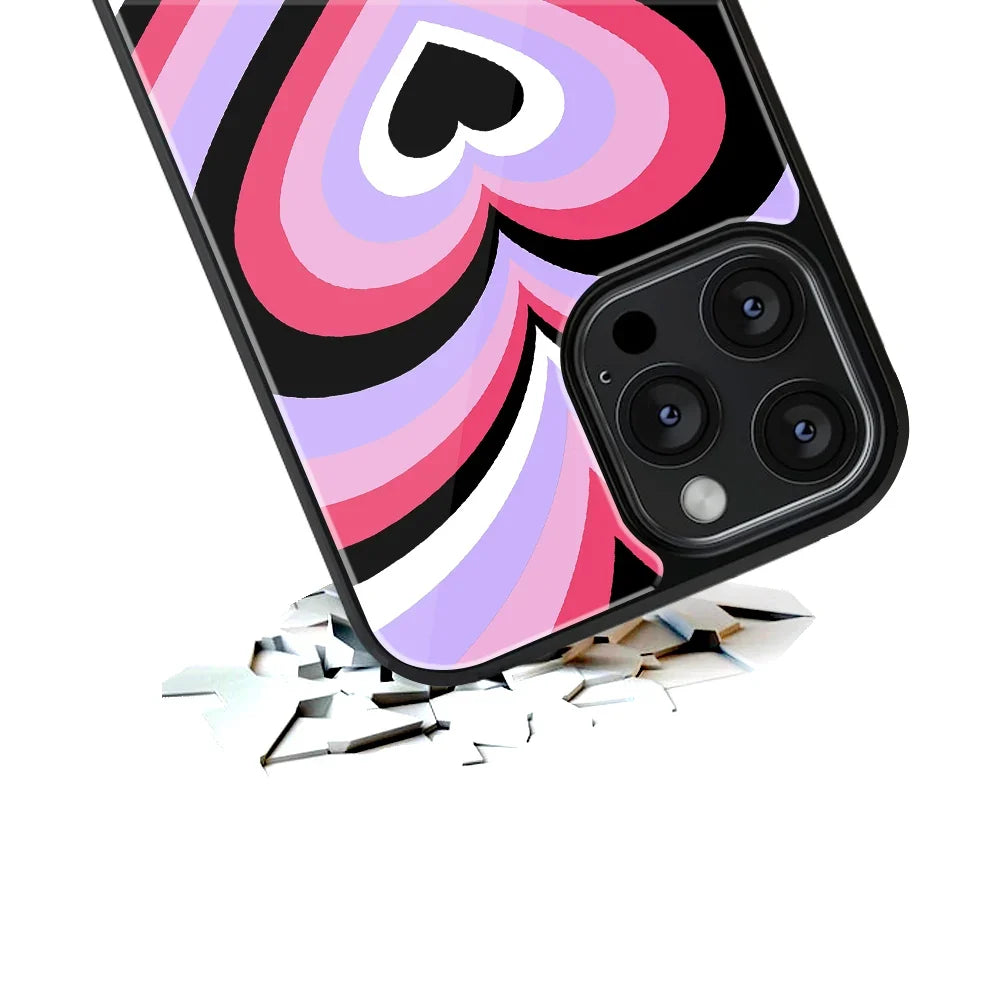Y2K Pink Hearts Bubblegum Edition Phone Cover | Glass Case