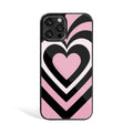 Y2K Retro Pink Hearts Phone Cover | Glass Case