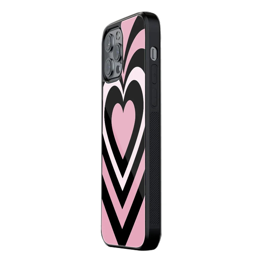 Y2K Retro Pink Hearts Phone Cover | Glass Case